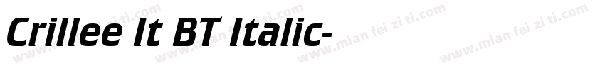 Crillee It BT Italic字体转换